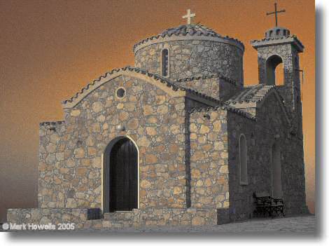 Protaras Church Sepia